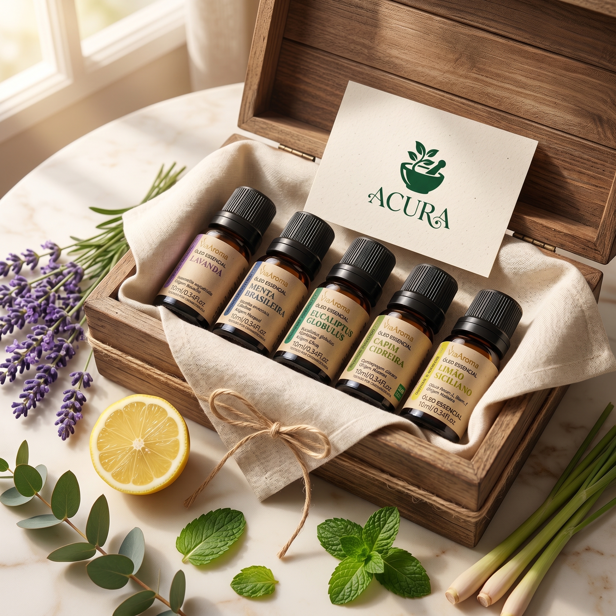 Kit completo de óleos essenciais Acura